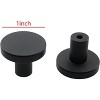 attop 4Pcs 1.26¡°x0.78¡± Matte Black Solid Brass Cabinet Knobs Home Decoration Round Kitchen Knobs Dresser Drawer Knob Handles - 3 of 4