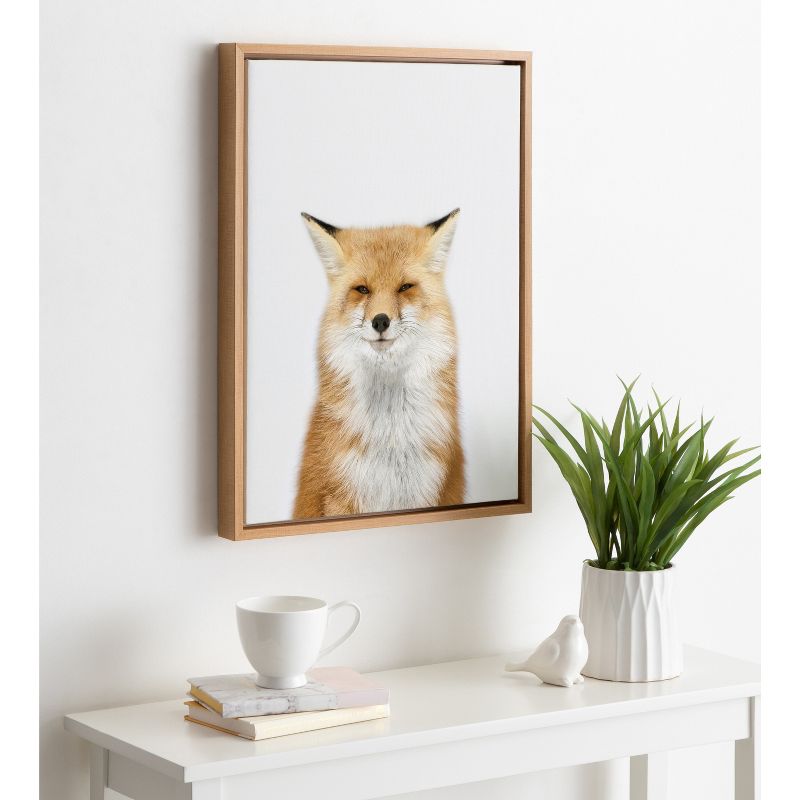 18&#34; x 24&#34; Sylvie Animal Studio Fox 3 Framed Canvas by Amy Peterson Natural - Kate &#38; Laurel All Things Decor, 6 of 8