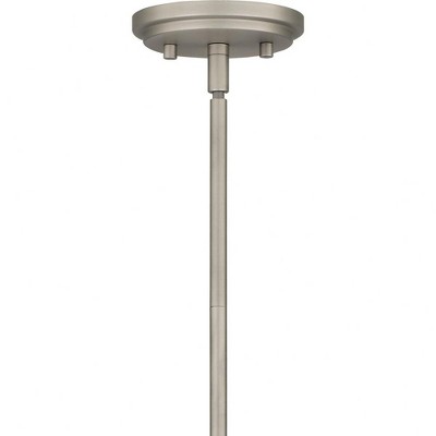 Antique Nickel Three-Tier Linear Chandelier with Clear Glass Shades