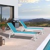 PURPLE LEAF Outdoor Chaise Lounge Set Adjustable Recliner with Side Table Aluminum Outdoor Lounger - 2 of 4