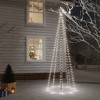 vidaXL Christmas Tree With Spike Cold White Powder-coated steel, copper, PVC - 10 x 3 ft - 2 of 4