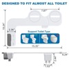 Bidet Attachment for Toilet, Self-Cleaning Dual Nozzle with Adjustable Water Pressure, Rear Wash Toilet Seat Attachment, - 2 of 4