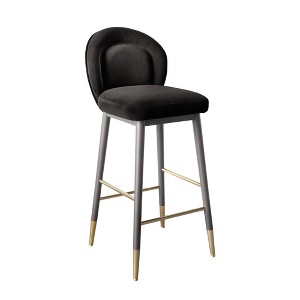 Hailey Velvet Stool - 1 of 4