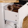 White Bookshelf, 72" Tall Bookshelf with Drawer, 3-Tier Adjustable Open Shelves, Large Bookcase with Door, Farmhouse Storage Cabinet for Office,Home - 4 of 4