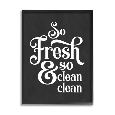 Stupell Industries So Fresh Clean Laundry Phrase Vintage Typography