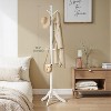 Solid Wood Coat Rack and Stand, Free Standing Hall Coat Tree with 10 Hooks for Hats, Bags, Purses, for Entryway, Hallway, Rubberwood - 4 of 4