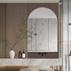 OUTSUPPLY Arched Recessed Medicine Cabinet, Metal Framed Bathroom Wall Cabinet with Mirror and Adjustable Shelves - 2 of 4
