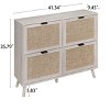 4 Door Shoe Rack, Freestanding Modern Shoe Storage Cabinet, for Entryway - 3 of 4