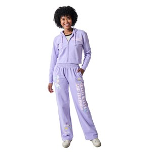 Hello Kitty & Friends Circus Character Art Women's 2-Pack Lavender Long Sleeve Crop Hoodie & Joggers Combo Set - 1 of 4