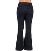 24seven Comfort Apparel Black Bell Bottom Foldover Waist Sweatpants - image 3 of 3