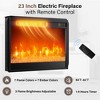 70 in. Freestanding Electric Fireplace TV Stand in white with 16-RBG Color Lights for TVs up to 80 in. - 3 of 4