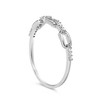 Silver Diamond Accent Paperclip Band Ring - 4 of 4