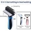 Potaroma Versatile Pet Grooming Brush, Double Sided Shedding - 2 of 3