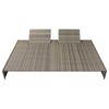 VidaXL Double Sun Lounger with Cushion Poly Rattan Gray - 2 of 4