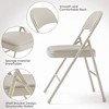 2 Pack Beige Folding Chairs With Padded Cushion and Back, Folding Chairs for Outside - 4 of 4