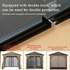 Aoodor 10 x 10 ft Wooden Frame Gazebo with Galvanized Metal Hardtop Roof, Outdoor Patio Gazebo with Charging Socket - 3 of 4