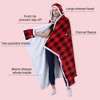 Catalonia Women's Fuzzy Wearable Blanket Wrap Sweater with Hand Pockets, Hooded Blanket Cape, Cozy Fleece Throw Cape, Valentine’s Day Gift for her - 2 of 4