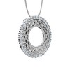 Pompeii3 1/3Ct Circle Diamond Pendant 14k Gold 3/4" Tall Necklace Lab Created - 2 of 4