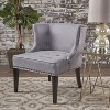 Sapphtopaz Accent Chair Fabric Comfy Chair Lounge Armchair Bedroom Chair with Button-Tufted Waffle Stitching and Nailhead Trim for Bedroom - 4 of 4