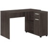PAGED Simple Modern Computer Desk, L Shaped Home Office Desk with Storage Drawer, Cabinet and 2 Shelves for Office - 2 of 4