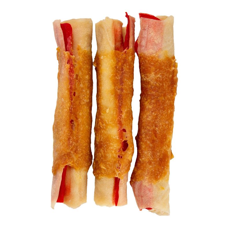 Good &#39;n&#39; Fun Triple Flavor Rolls Rawhide with Pork, Beef and Chicken Flavor Dog Treats Value Bag - 17.1oz, 4 of 7