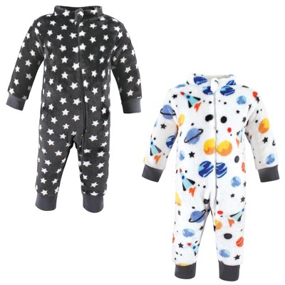 Hudson Baby Infant Boy Plush Jumpsuits Space Adventure Target