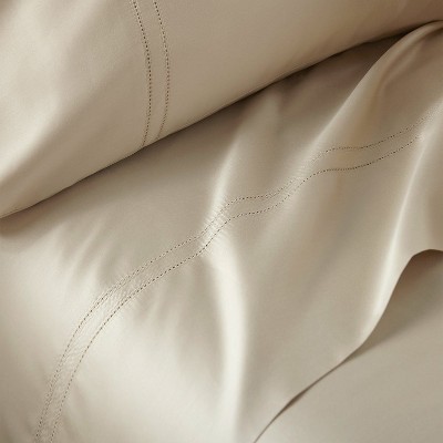Yalda Tan Queen Egyptian Cotton Sateen Sheet Set