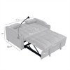 RISOKEYS Velvet Loveseat Futon Sofa Couch - 3 in 1 Convertible Sofa Bed with Adjustable Reclining Backrest, Toss Pillows, Pockets for Living Room - 4 of 4