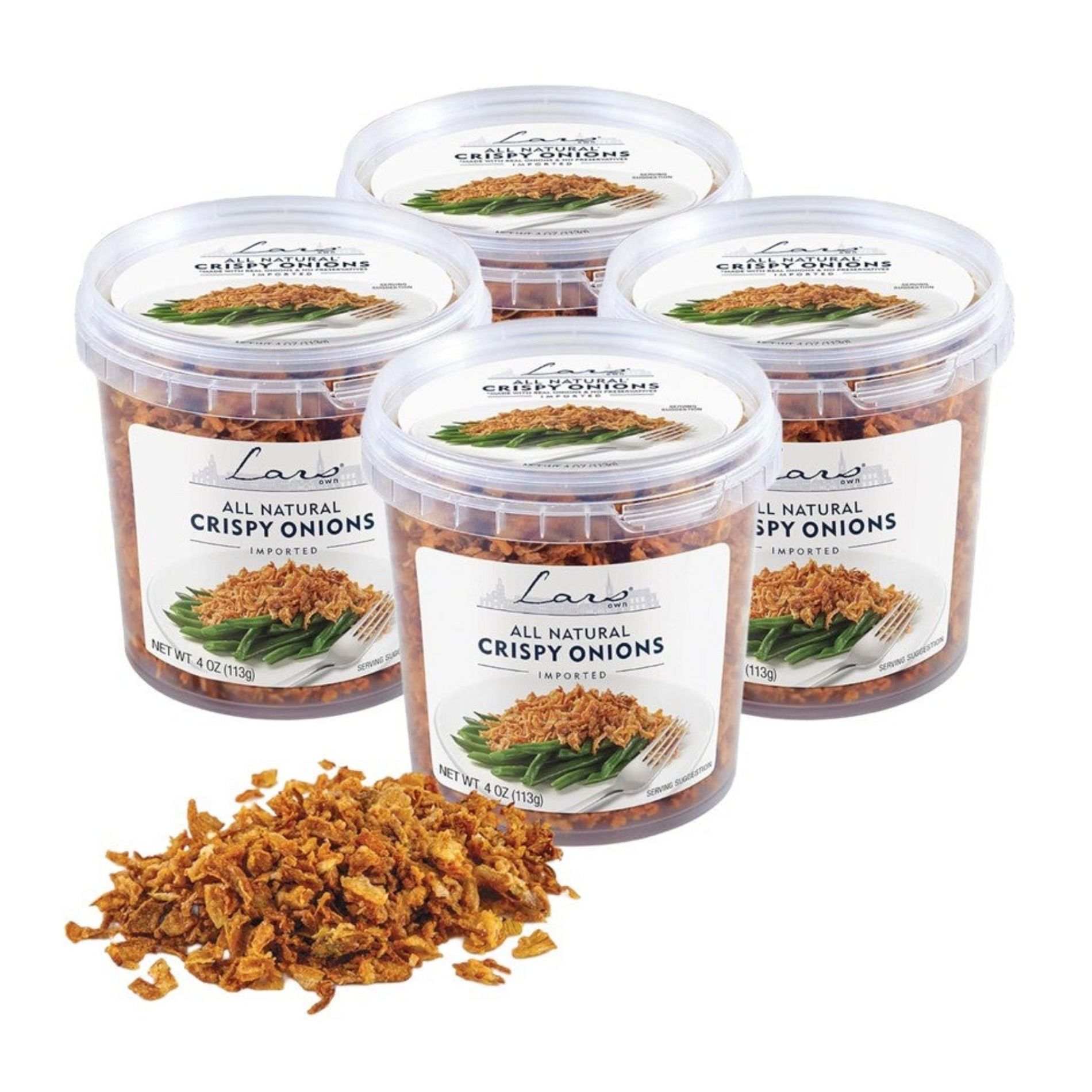 Lars Own Crispy Onions All Natural 4 Oz. / 113 g. (Pack of 4)