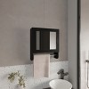 GlasFlength Decorative Wall Mirrors Wall Art Bathroom Decor Cabinet Vanity Medicine Cabinet Mirrors for Bathroom Wall, Black, 5.7"*17.7"*19.7" - 2 of 4