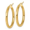 Black Bow Jewelry 3mm Round Hoop Earrings in 10k Yellow Gold, 30mm (1 3/16 Inch) - 2 of 4