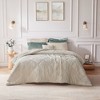 Sapphtopaz Bedding Comforter Set Velvet Solid Color Diamond Quilting Reversible Quilt Set with Throw Pillow - 2 of 4