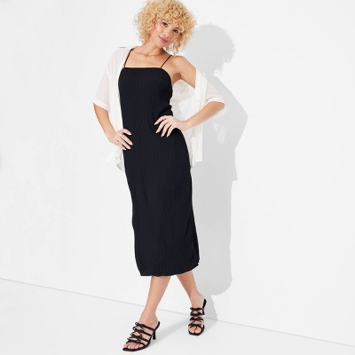 Women's Plisse Column Midi A-Line Dress - Wild Fable™