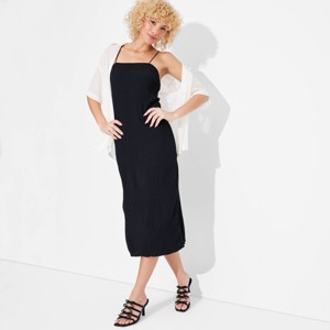 Women's Plisse Column Midi A-Line Dress - Wild Fable™ - 1 of 3