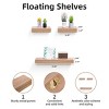 SEVOBAL Decorative Bookshelf Floating Shelves Wall Mounted Wood Shelves, Hanging Shelf Storage Decor Wall Shelves, Beige, 23.62"*5.91"*1.57" - 4 of 4
