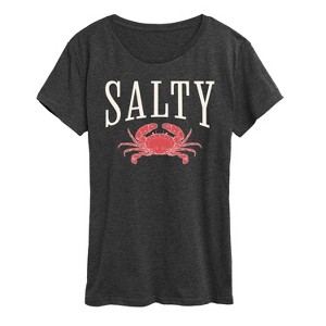 Women's - Instant Message - Salty Crab Short Sleeve Graphic T-Shirt - 1 of 4