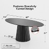 Spassway 67"L*33.5"W Oval Oak Wood Dining Table with Pedestal Modern Kitchen Table with Solid Wood Leg for Seats 6 - 4 of 4