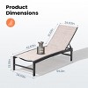 Pellebant 2 PCS Iron Lounge Chair for Outdoor & Indoor - Reclines Flat, Textilene Seat, Stackable Design, 350LBS Capacity - 2 of 4