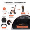 Lightweight Foldable Steel Transport Wheelchair，18 lbs with Removable Flip Armrests and Swing Footrests, 220 lbs Capacity for Travel - 4 of 4