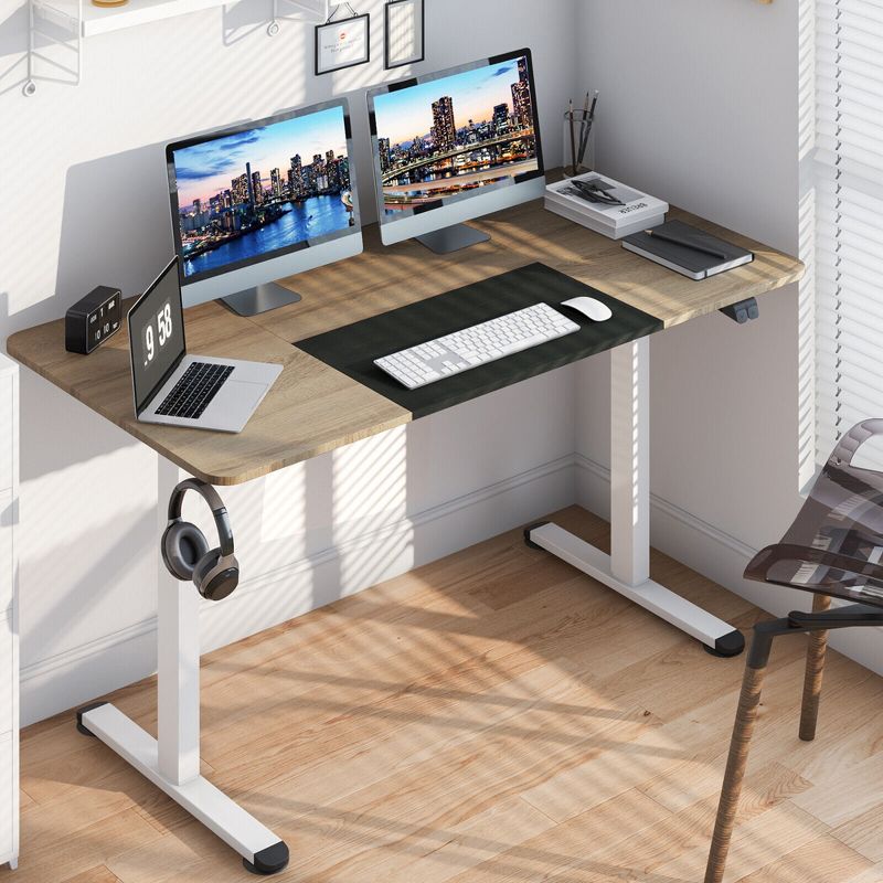 Tangkula 55" Electric Standing Desk Height Adjustable Home Office Table w/ Hook, 2 of 10