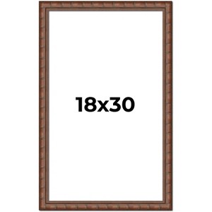 PosterPalooza | 18x30 Modern Bamboo Picture Frame, UV Acrylic, 5 Finishes - 1 of 4