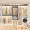 96'' Space-saving Floating Closet Organizer,  Wall-mounted Closet System with Shelves and Hanging Rods - 4 of 4