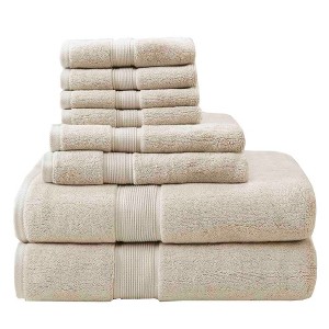 BAGOKIE 8pc 800GSM Cotton Towel Set - 1 of 4
