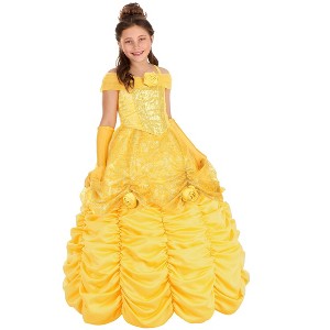 HalloweenCostumes.com Kid's Premium Belle Costume - 1 of 4