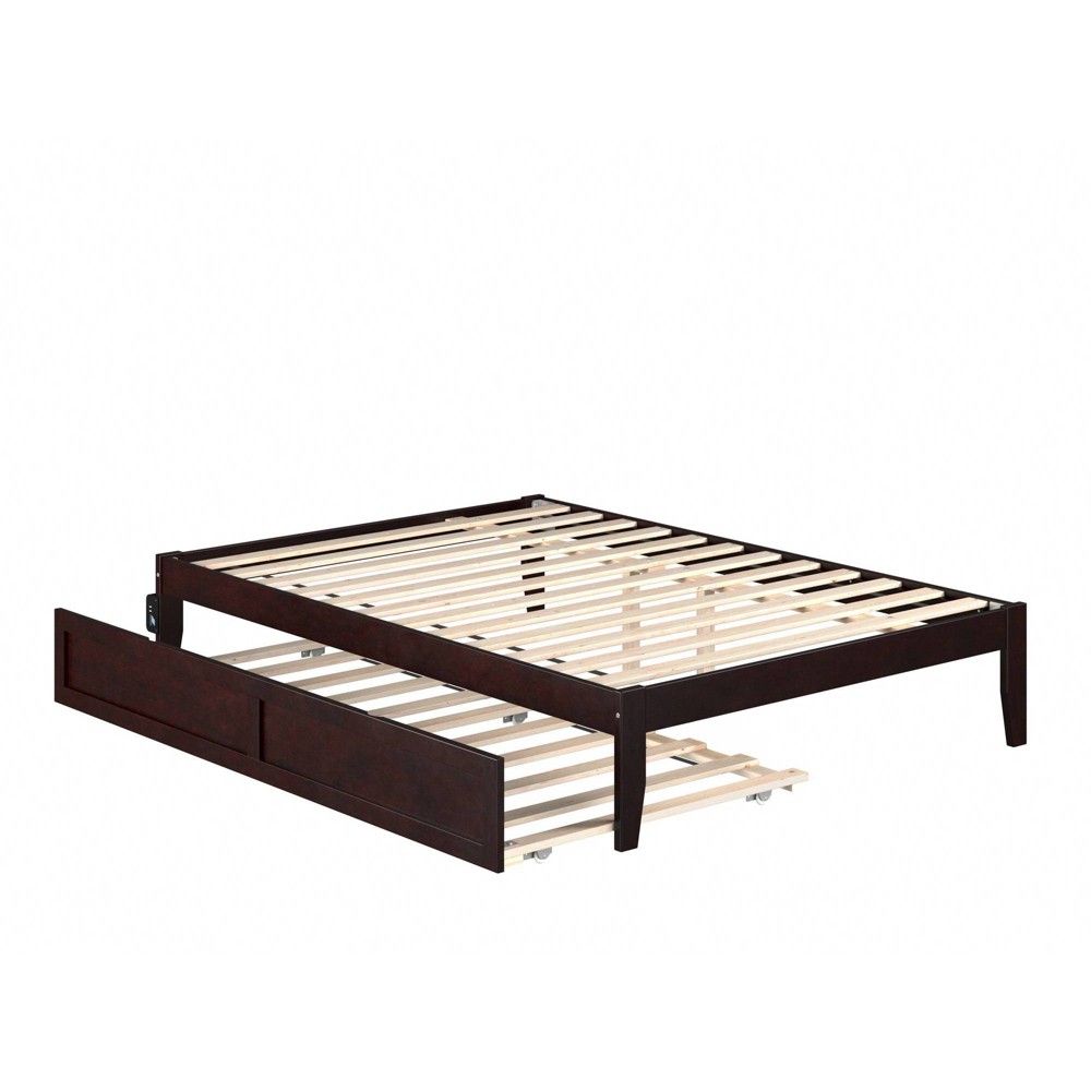 Photos - Bed AFI Full Colorado  with Twin Trundle Espresso - : Strong Slat Support, N 