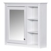 Chery Life 30'' x 28'' Wall Mounted Storage Cabinet, Bathroom Wall Cabinet with Mirror,Medicine Cabinet with 3 Open Shelves - 3 of 4