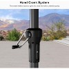 PURPLE LEAF Crank and Tilt Table Umbrella Outdoor Patio Market Umbrella with Visible Hand Crank System With Base - 4 of 4