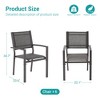 Sonkuki Outdoor Stacking Dining Chairs with breathable textile fabric - 3 of 4