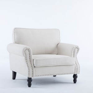 NicBex 40.16 Inch Faux Leather Single Sofa Chair with Nailhead Trim for Living Room,Apartment,Office - 1 of 4