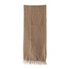 Hand Woven Reversible Throw Blanket Brown Cotton by Foreside Home & Garden - 4 of 4